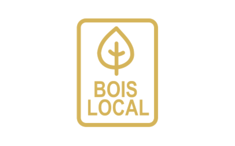 Icône symbolisant l'utilisation de bois local