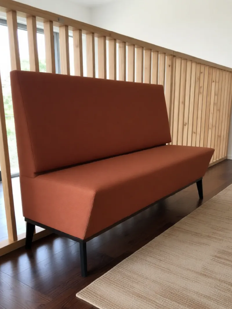 Banquette design contemporain en simili cuir sur-mesure