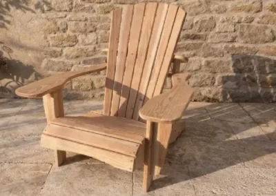 Fauteuil Adirondack en bois massif douglas naturel
